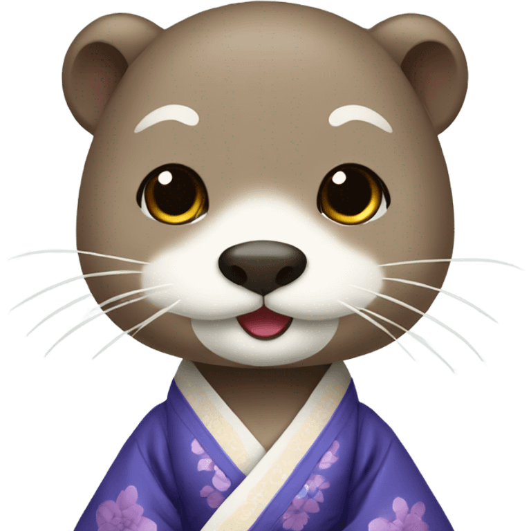 a otter face wearing traditional korean hanbok emoji