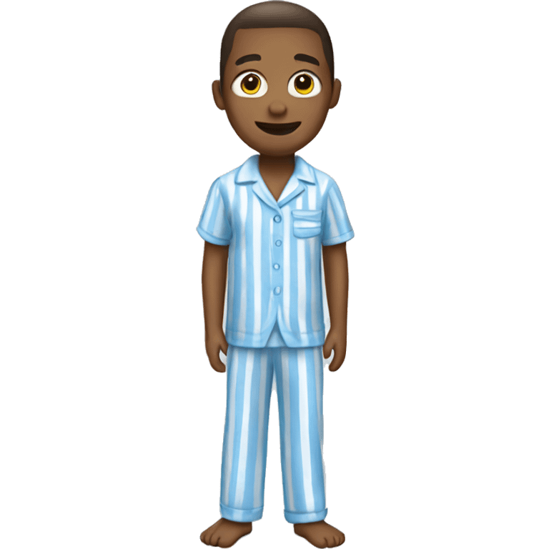 blue pajamas with white stripes emoji