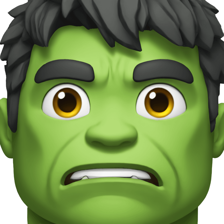 El increíble Hulk pensativo  emoji