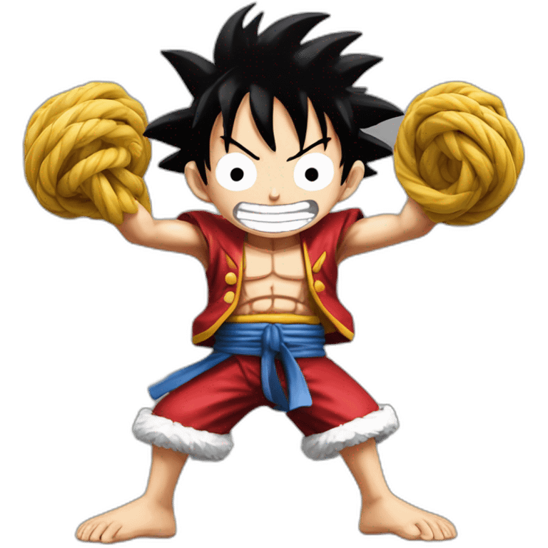 Luffy gear 5 avec une épée emoji