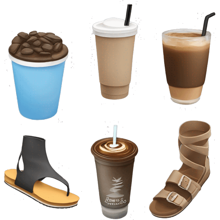 Birkenstocks, pilates, iced coffee, hiking emoji