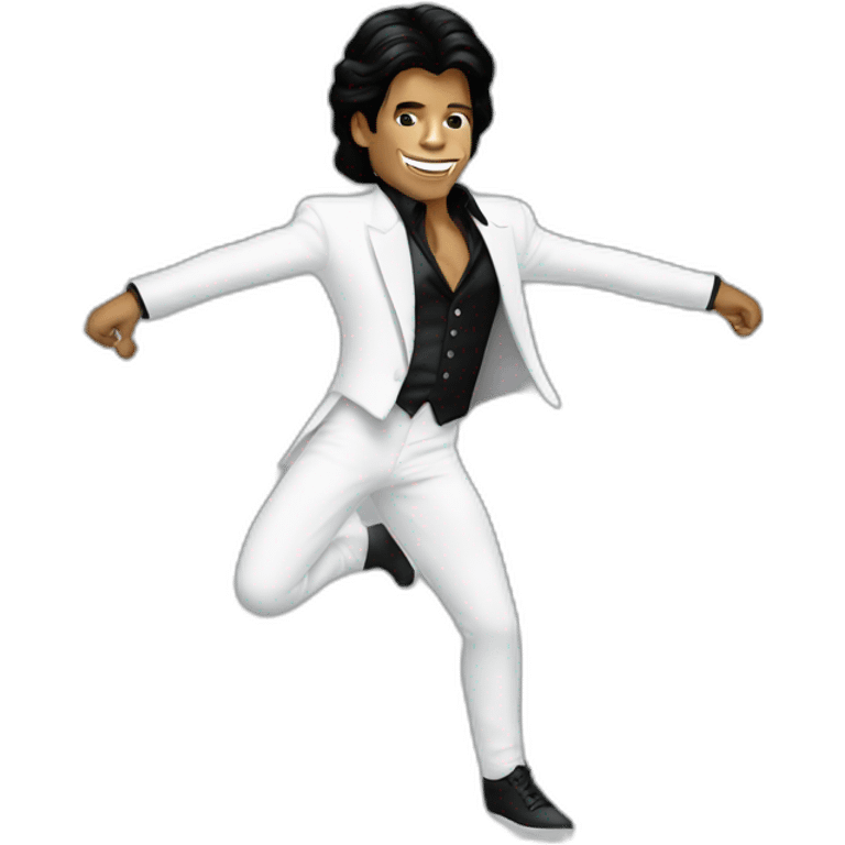 White mickael jackson dancing emoji