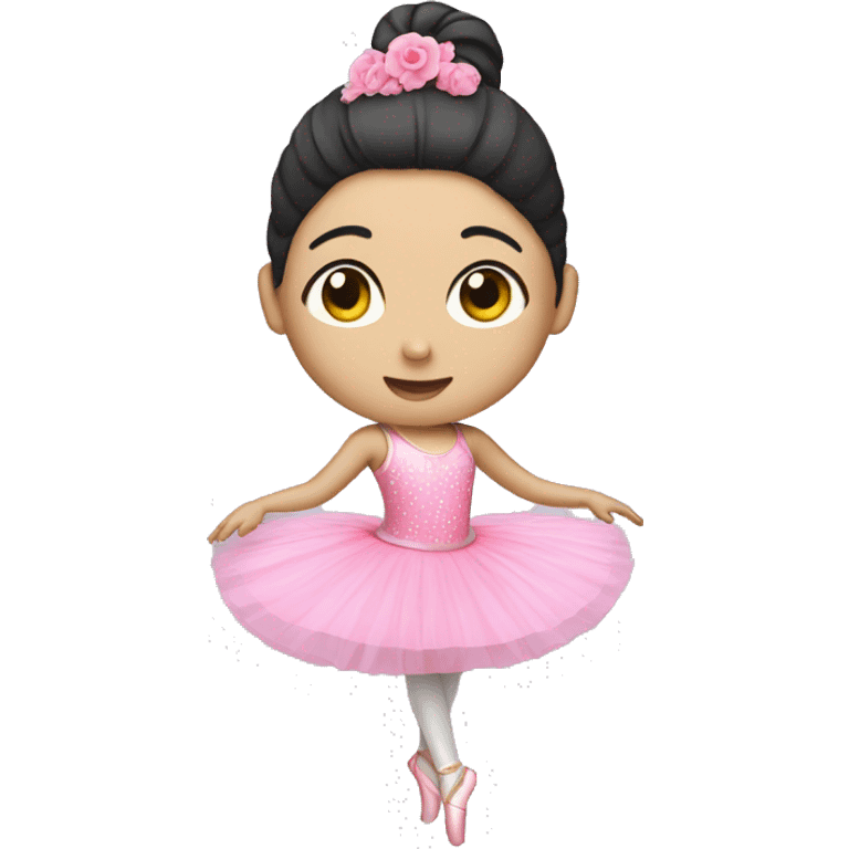 Chinese ballet ballerina with pink tutu  emoji