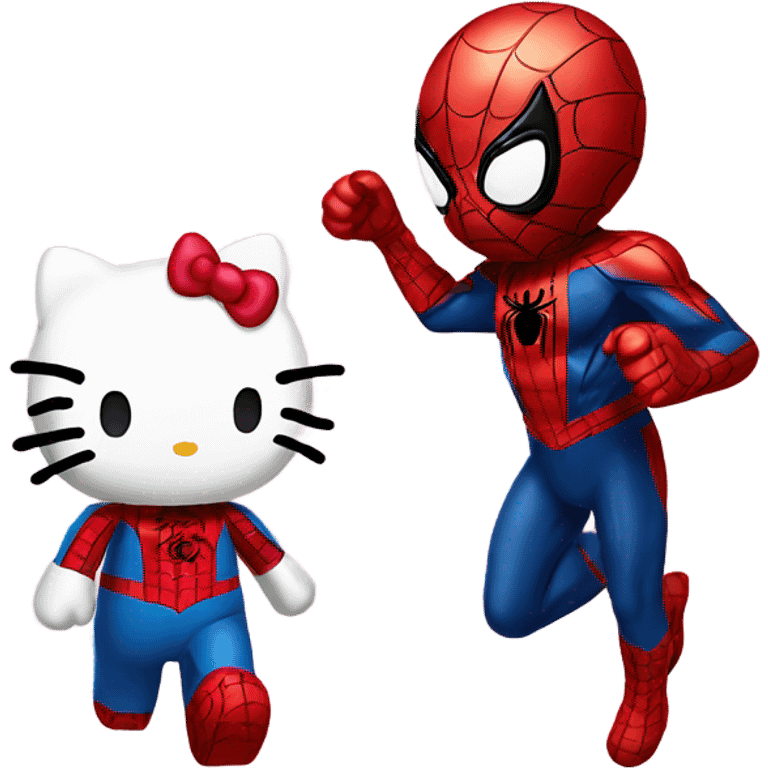 Spider-Man and hello kitty  emoji