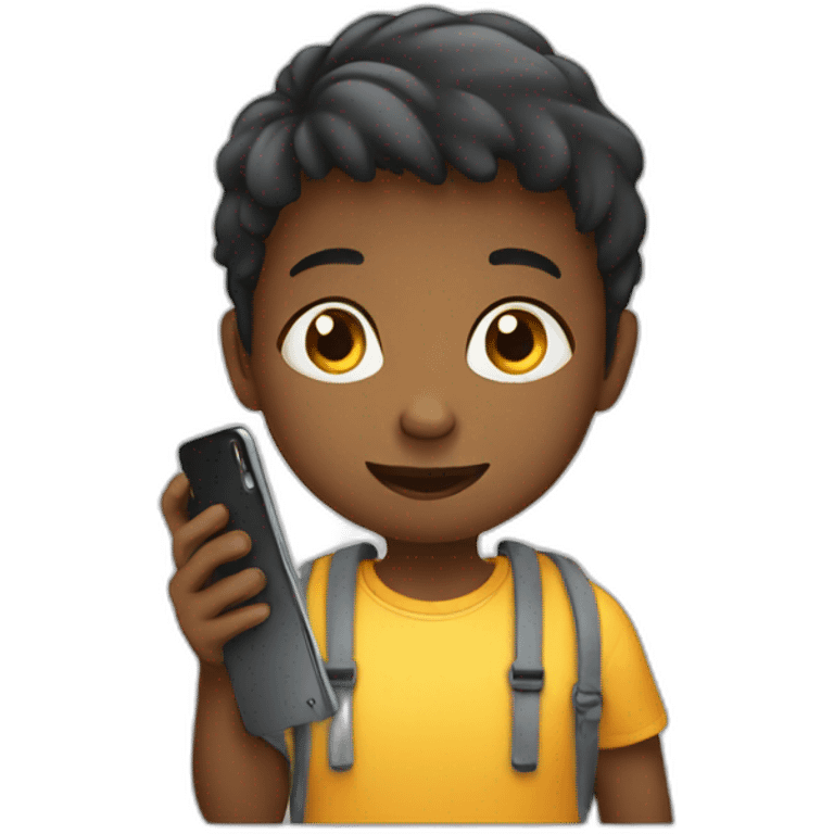 a child using phone emoji