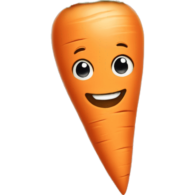 Cute carrot with Christmas hat emoji