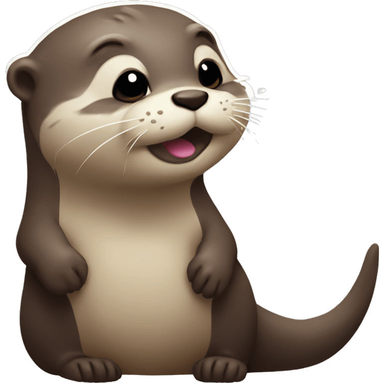 Little otter blowing a kiss emoji