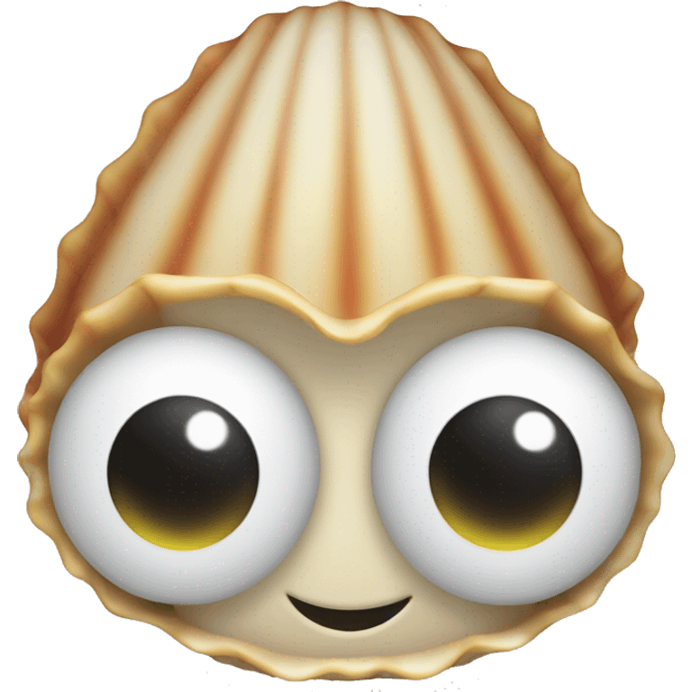 Shell googly eyes emoji