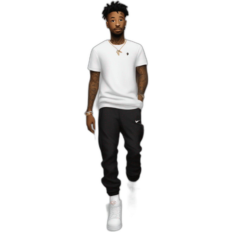 21 savage wearing nike shoes emoji