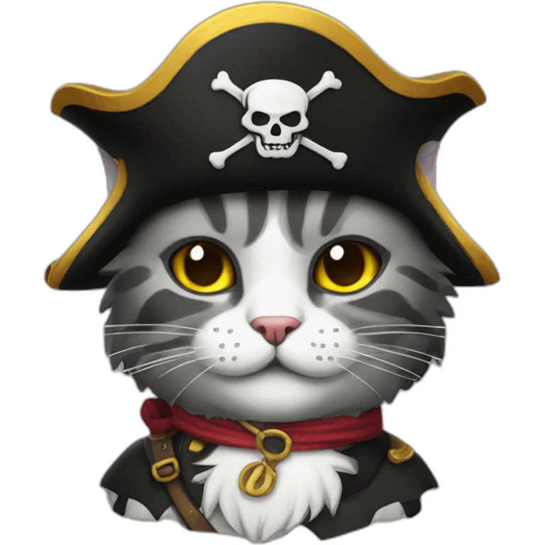 Cat pirate emoji