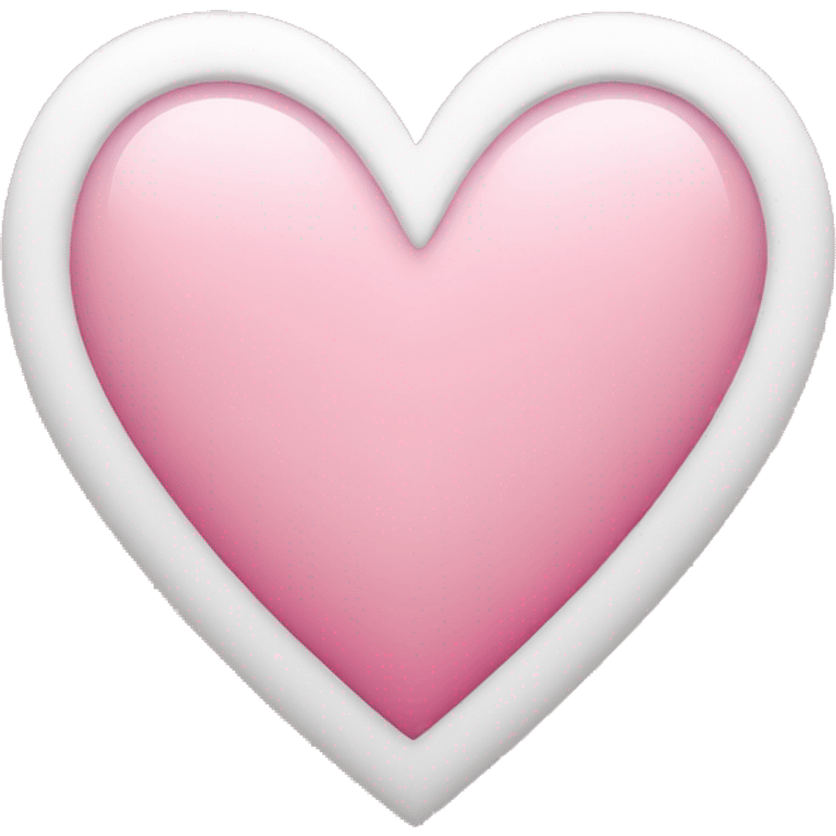 white and pink heart emoji