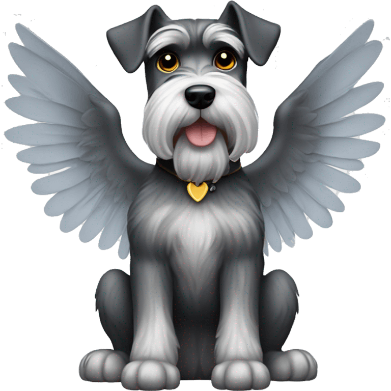 schnauzer with wings emoji