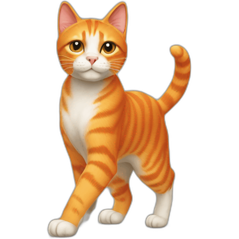 orange cat walk emoji