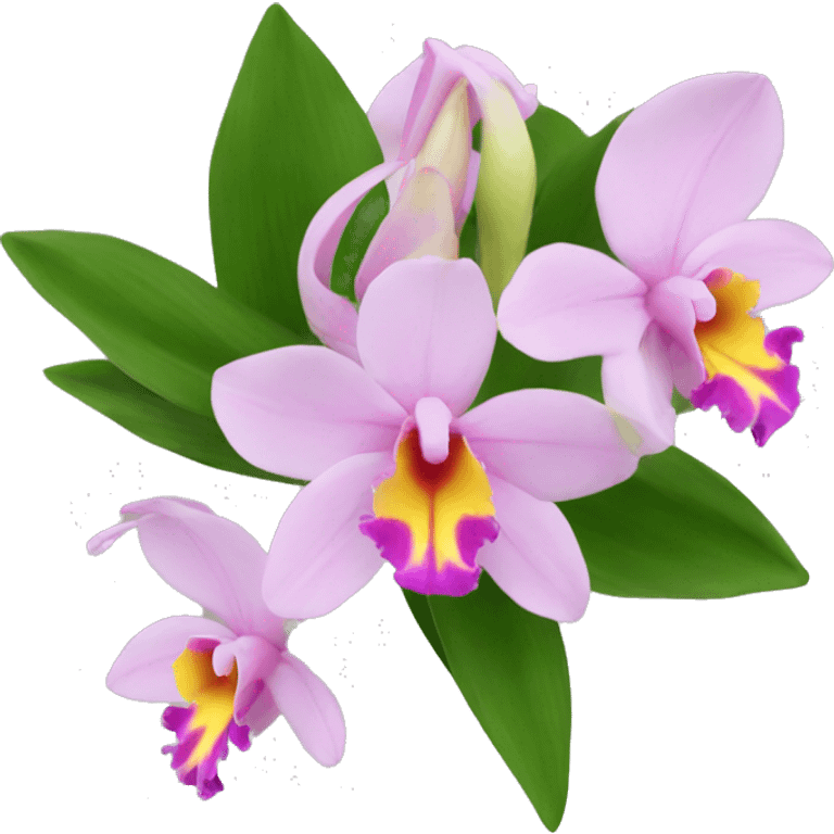 Spiral with cattleya flowers emoji