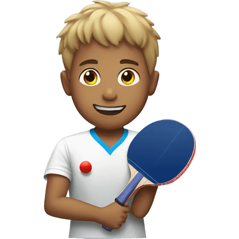 Boy playing table tennis emoji