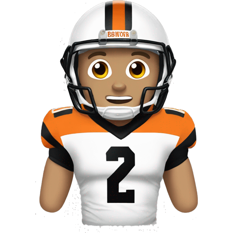 joe burrow as a cincinnati bengal emoji