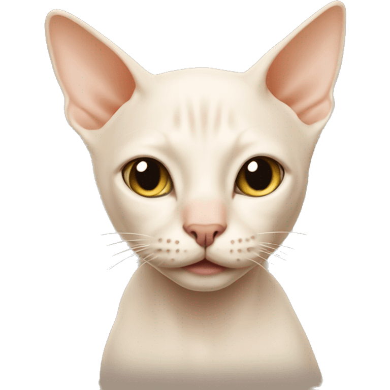 hairless cream-colored cat emoji