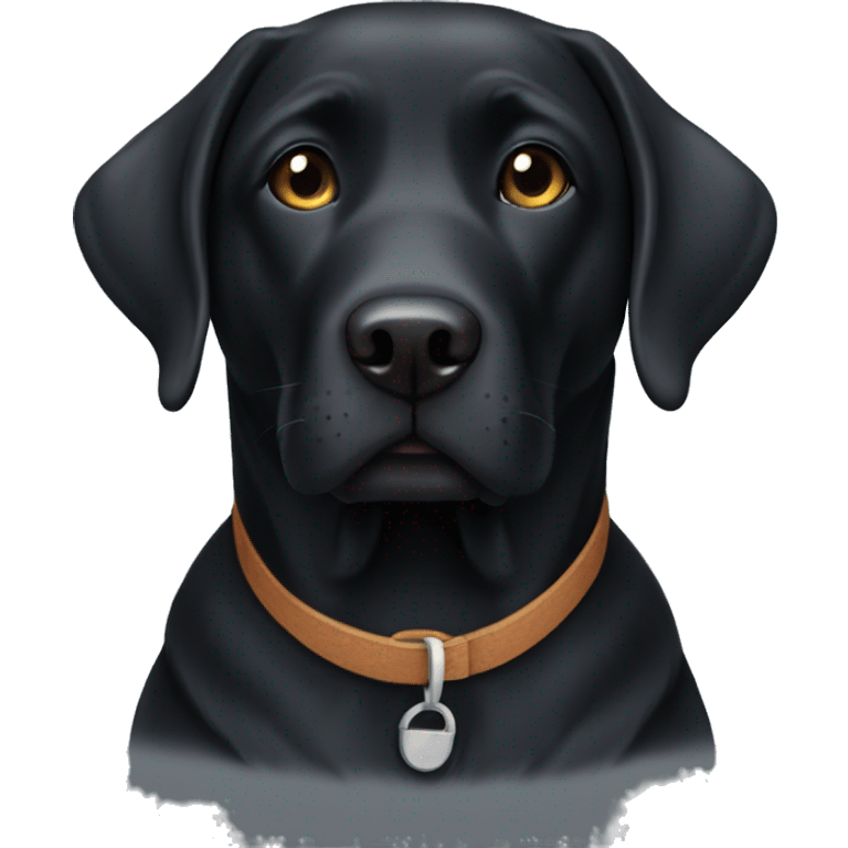 Black lab dog emoji