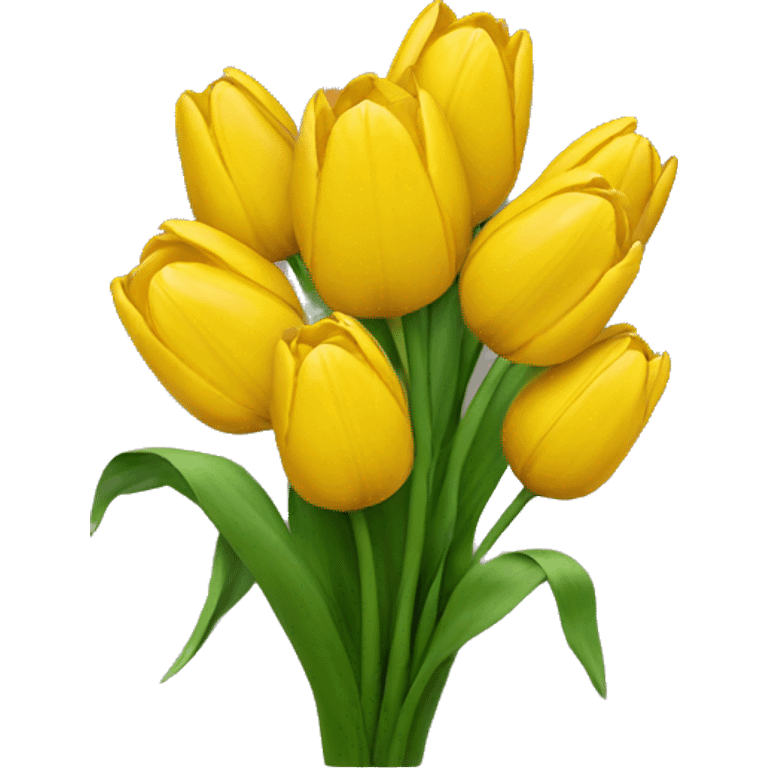 Yellow tulip bouquet  emoji