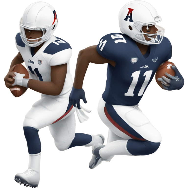 White Arizona football player wearing number 11 emoji