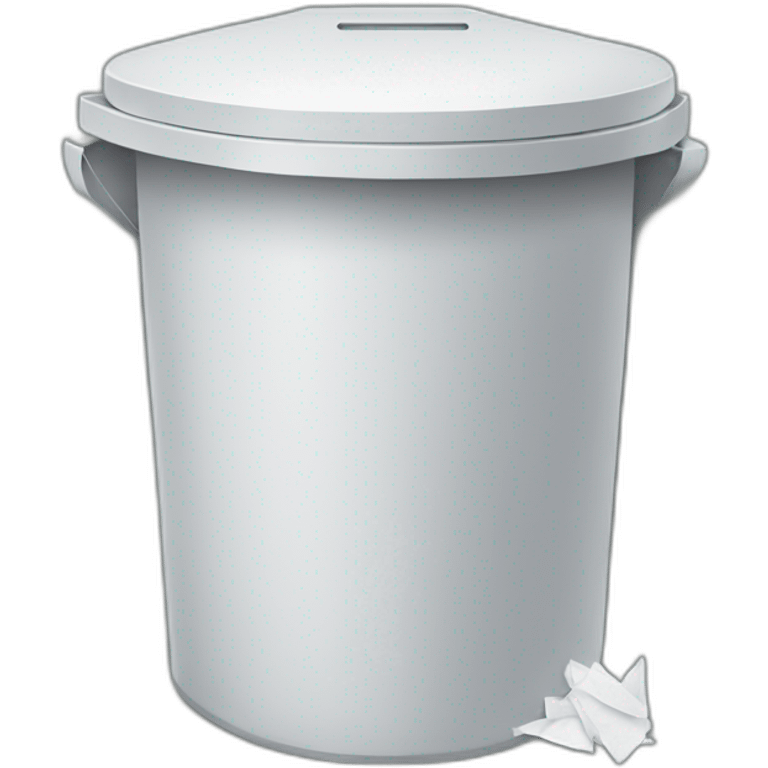 trashcan with paper emoji