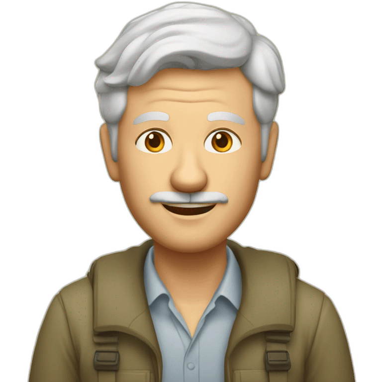 male mid-aged german expat with Halbglatze in vietnam emoji