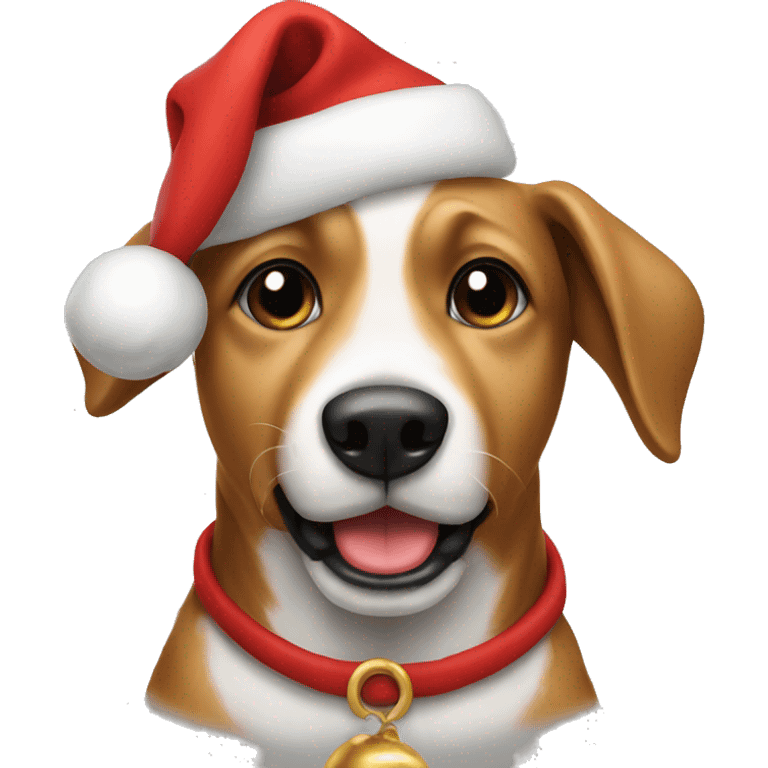 Christmas dog emoji