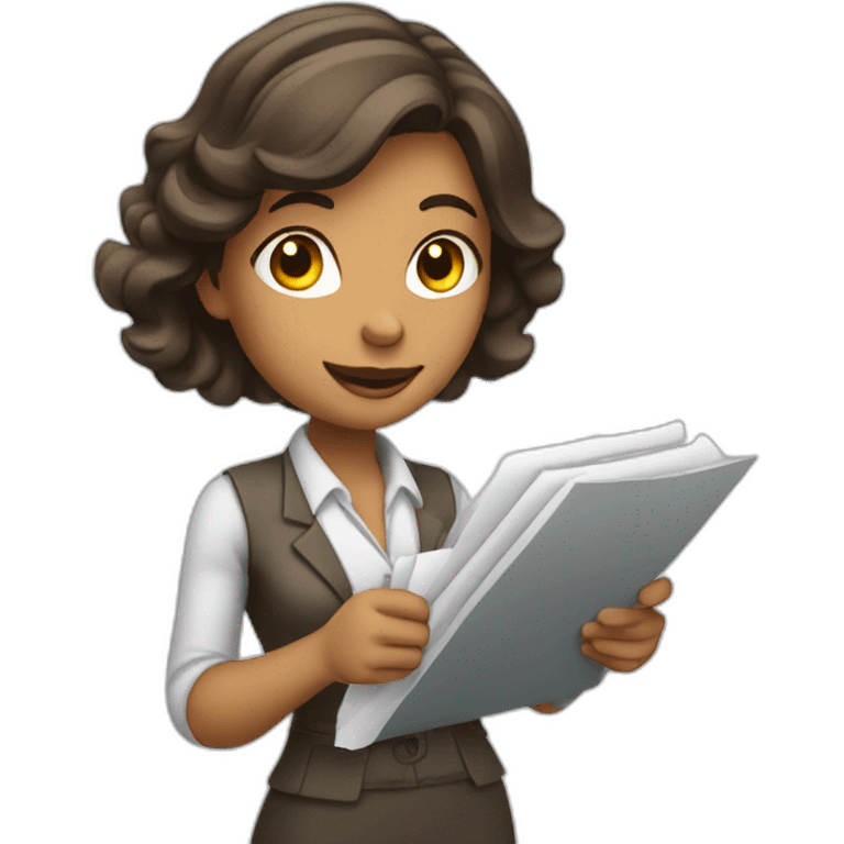 woman profession architect holding blueprints emoji