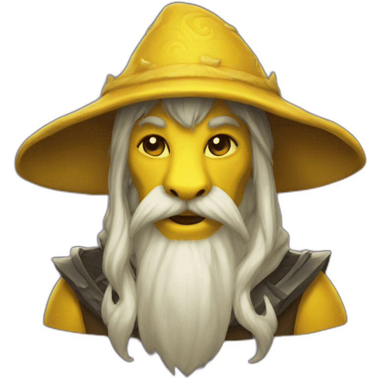 Yellow dragonborn wizard emoji