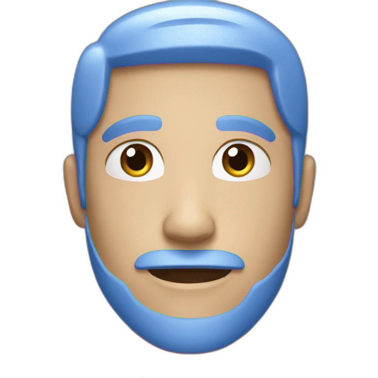 iphone 12 Blue ios style emoji