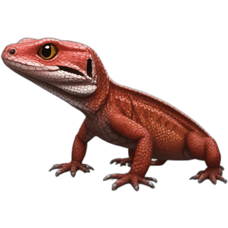 red fatneck tegu lizard emoji