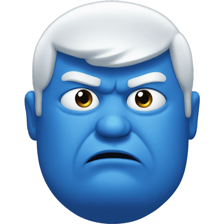 super fat angry blue man head emoji