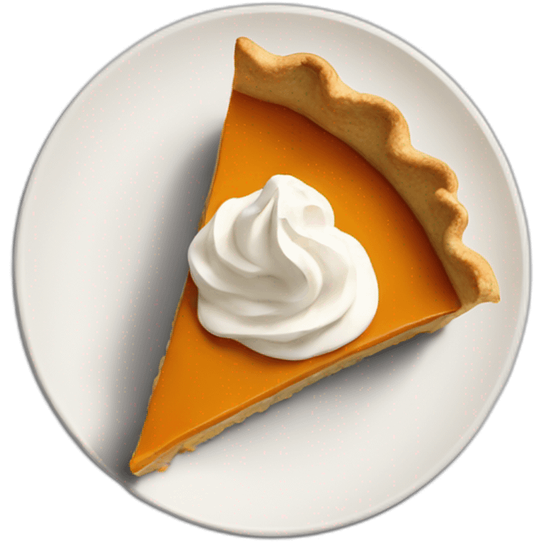 part de pumpkin pie with cream emoji