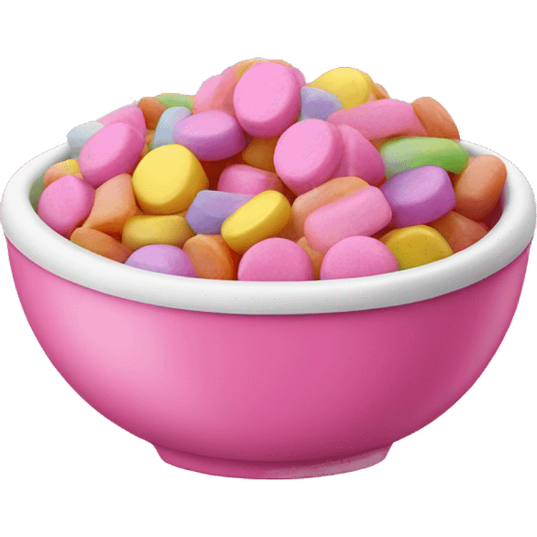 Pink bowl of candy emoji