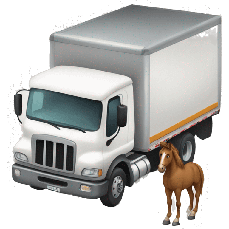 Horse truck with horse emoji