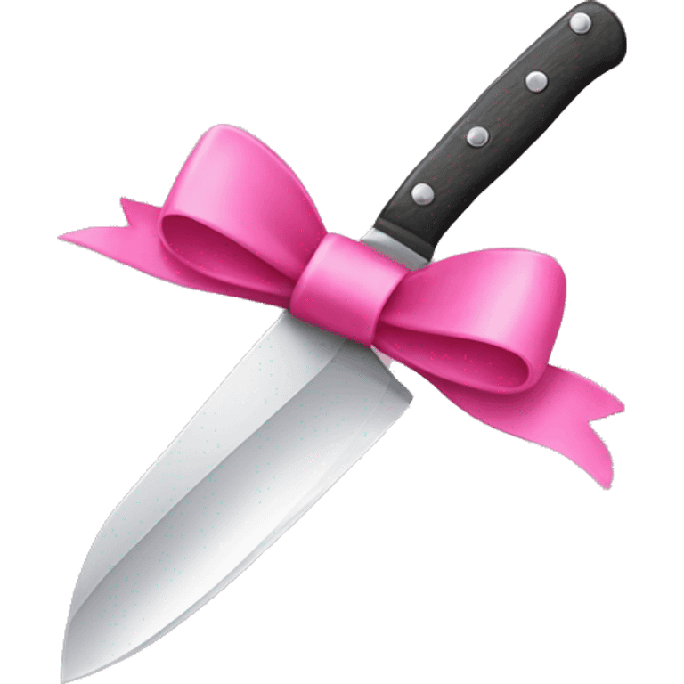 knife with pink bow emoji