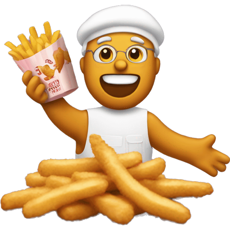 Chicken tenders and fries emoji