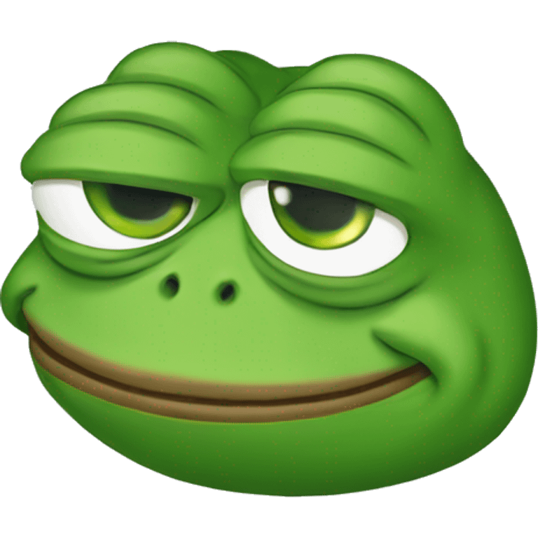 Pepe the frog in full growth points with his finger emoji