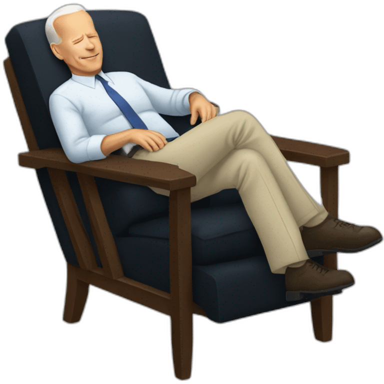 biden sleeping in a chair emoji