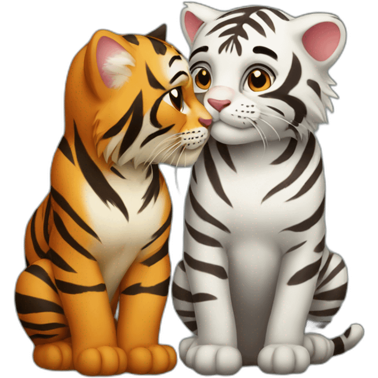 tiger-and-cat-kiss emoji