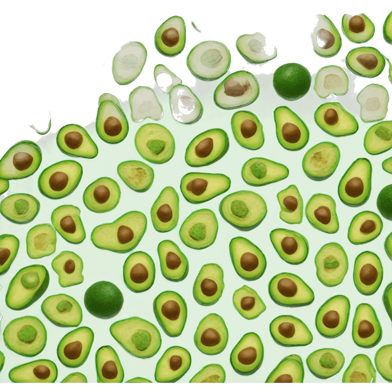 Mixed avocado on bread emoji