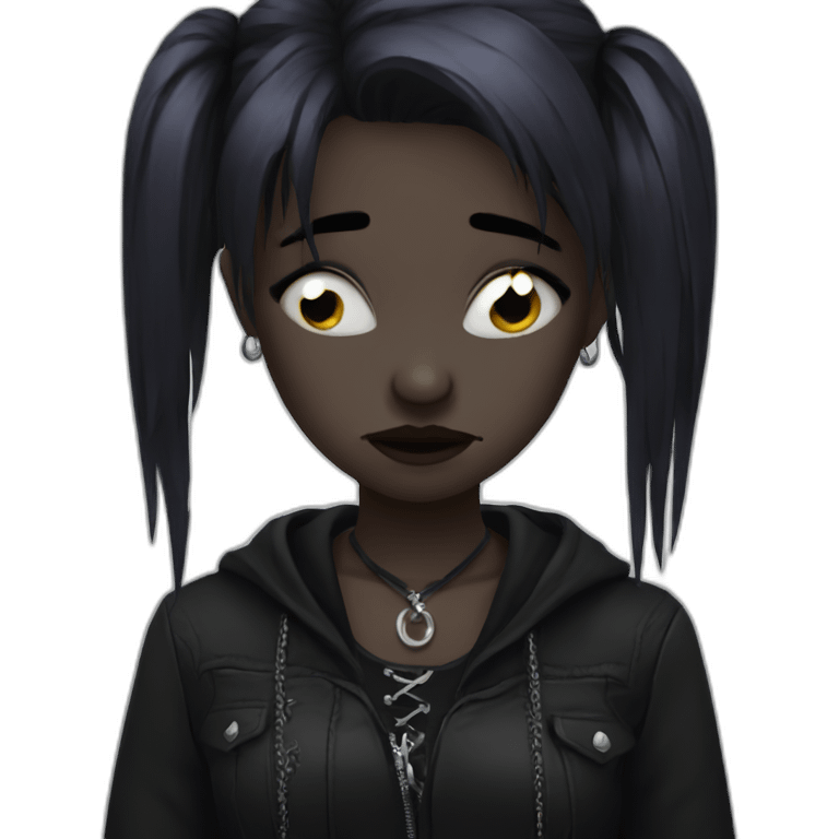 Goth Girl crying  emoji