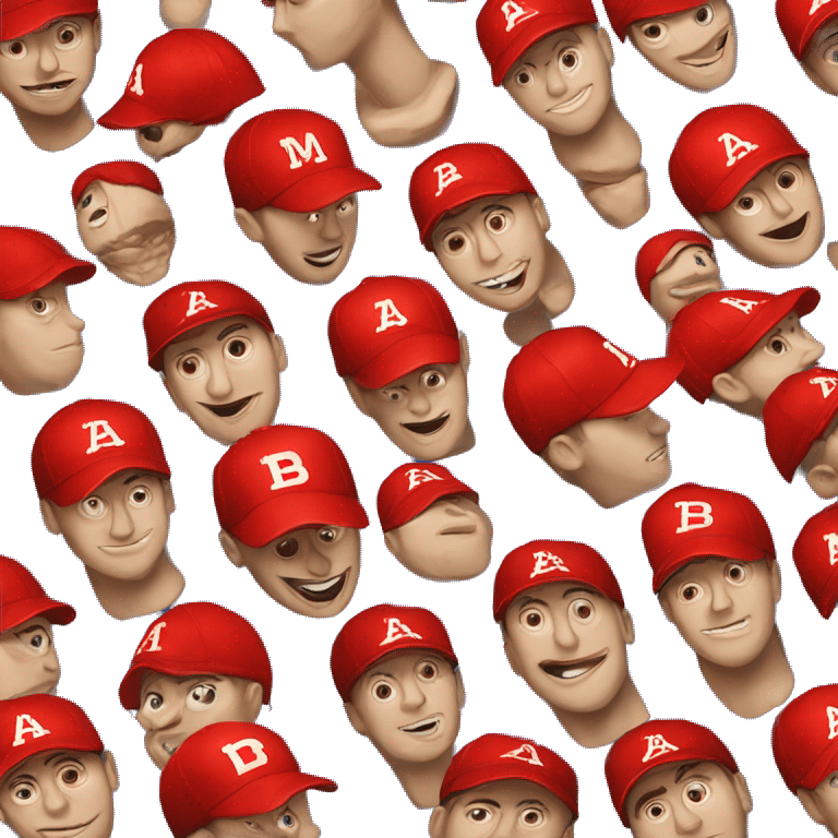 Red ball cap that says MAGA  emoji