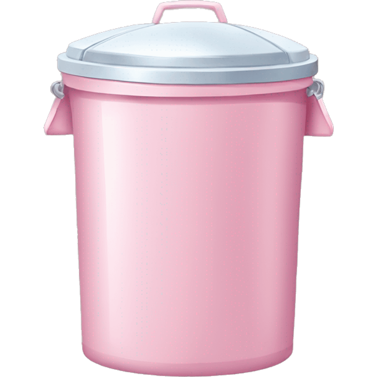 Light pink and clear trash can  emoji