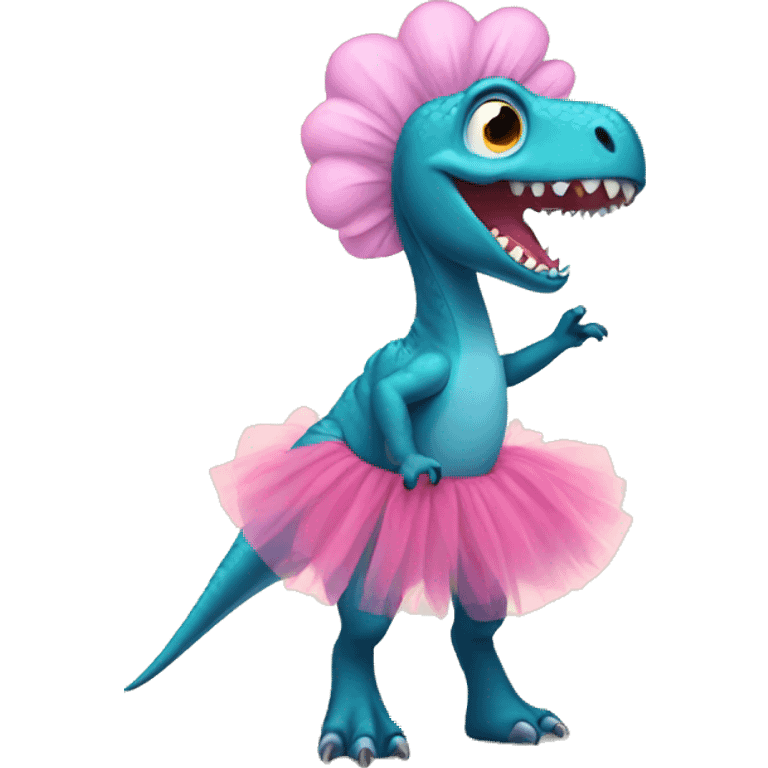 Dino wearing tutu emoji