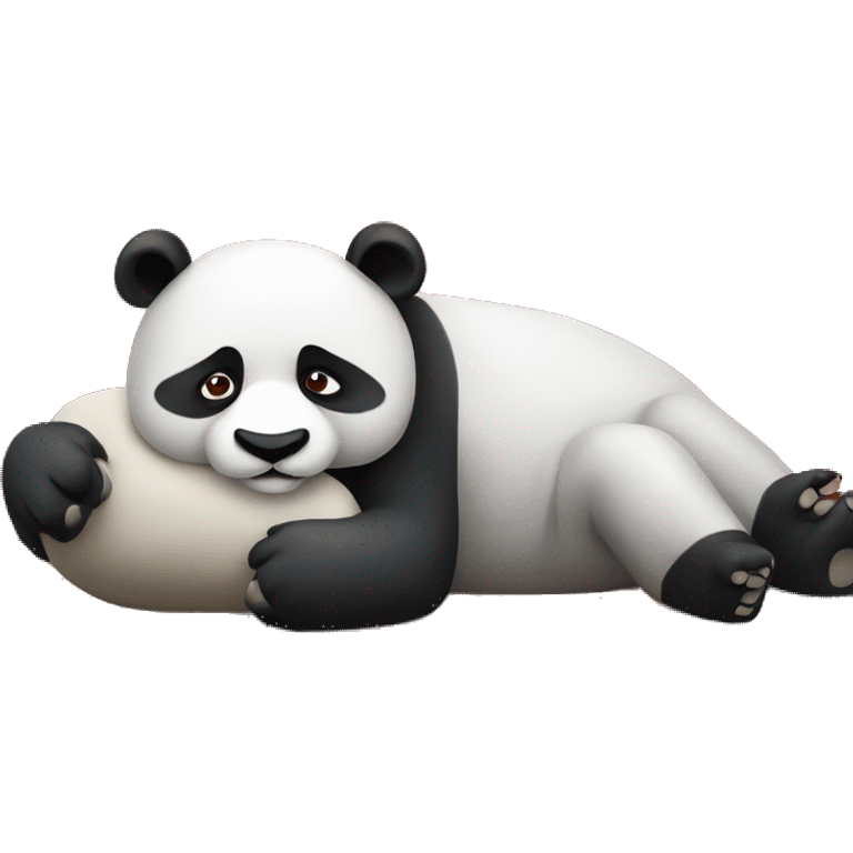 Lazy Panda lying on sofa emoji