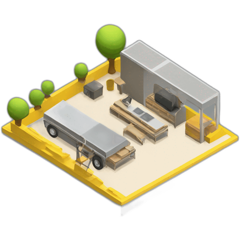 isometric custom fabrication client workshop emoji