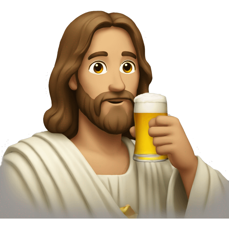 Jesus drinking beer  emoji