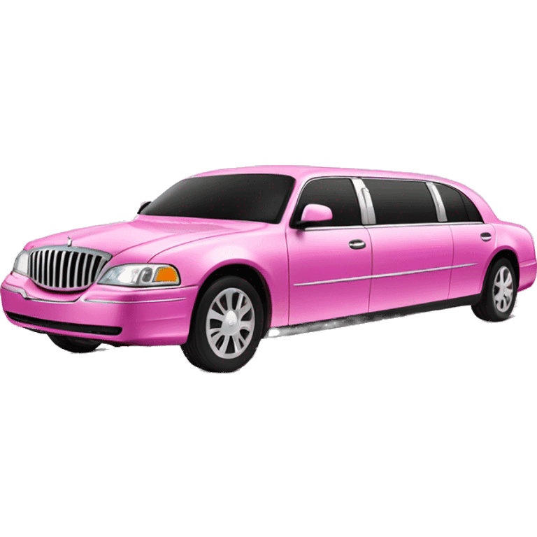 Pink limousine with sparkles  emoji