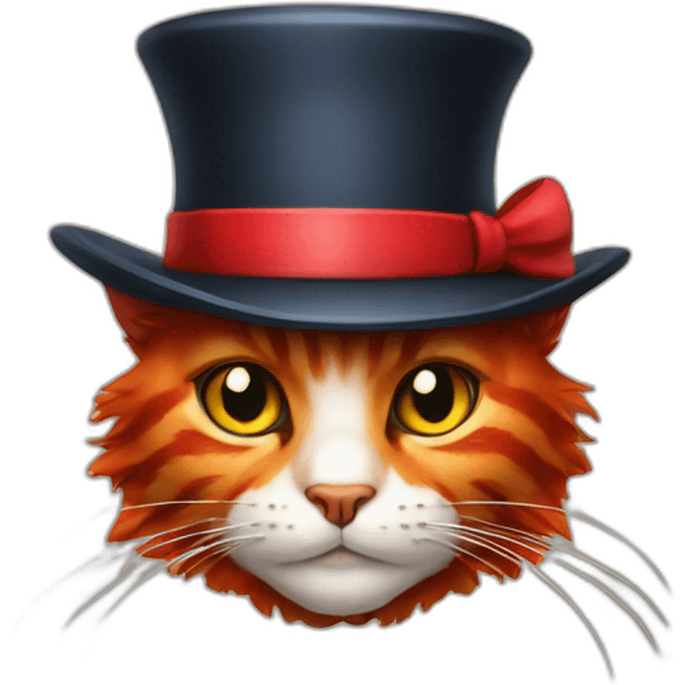 Red hatter cat emoji